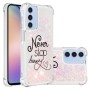 Samsung Galaxy A15 glitter hile never stop dreaming suojakuori – istuu täydellisesti puhelimen muotoihin