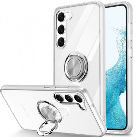 Samsung Galaxy S24 / S25  läpinäkyvä sormuspidike suojakuori