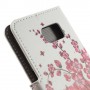 Galaxy S6 edge vaaleanpunaiset kukat puhelinlompakko
