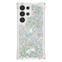 Samsung Galaxy S24 Ultra / S25 Ultra hopea glitter hile suojakuori – huolella viimeistelty tuote lähikuvassa