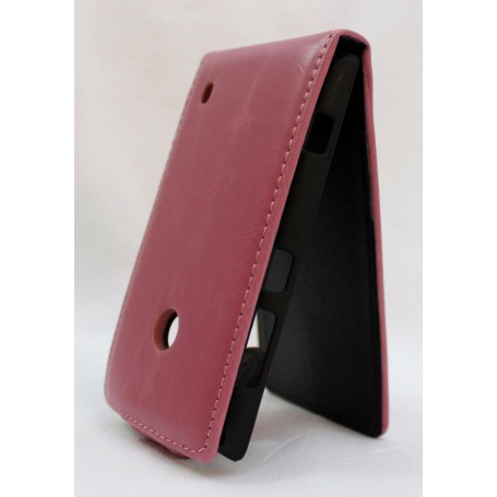 Lumia 520 vaaleanpunainen läppäkotelo.