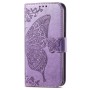 Samsung Galaxy S24 Plus / S25 Plus violetti perhonen suojakotelo – suojakotelo yhdistää käytännön ja designin
