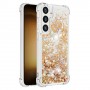 Samsung Galaxy S24 Plus / S25 Plus kulta glitter hile suojakuori – laadukas rakenne näkyy lähikuvasta