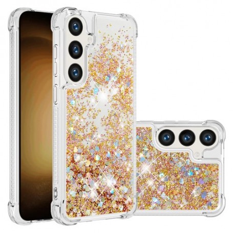 Samsung Galaxy S24 Plus / S25 Plus kulta glitter hile suojakuori – istuu täydellisesti puhelimen muotoihin