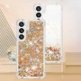 Samsung Galaxy S24 Plus / S25 Plus kulta glitter hile suojakuori – kevyt ja ohut suojakuori puhelimen takaosassa