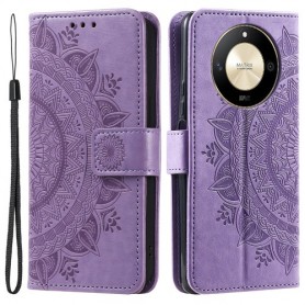 Honor Magic6 Lite 5G violetti mandala suojakotelo Honor Magic6 Lite 5G violetti mandala suojakotelo – lompakkomallinen avattava kannellinen suojakotelo
