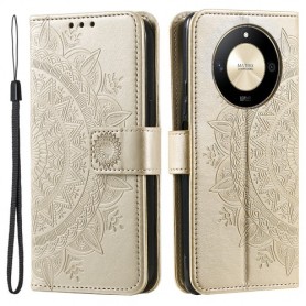 Honor Magic6 Lite 5G kullanvärinen mandala suojakotelo Honor Magic6 Lite 5G kullanvärinen mandala suojakotelo – lompakkokotelo tyylikkäästi esillä