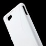 Sony Xperia Z1 Compact valkoinen silikonisuojus.