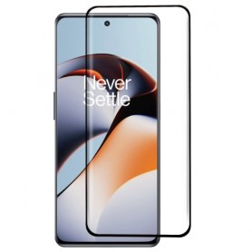 OnePlus 12R kirkas mustareunuksinen panssarilasi OnePlus 12R kirkas mustareunuksinen panssarilasi – karkaistu lasi puhelimen näytöllä