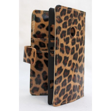 Lumia 520 leopardi lompakko suojakotelo.