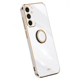 Samsung Galaxy A55 5G valkoinen sormuspidike suojakuori Samsung Galaxy A55 5G valkoinen sormuspidike suojakuori – kevyt ja ohut suojakuori puhelimen takaosassa