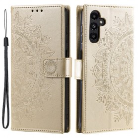 Samsung Galaxy A55 5G kullanvärinen mandala suojakotelo Samsung Galaxy A55 5G kullanvärinen mandala suojakotelo – lompakkokotelo tyylikkäästi esillä
