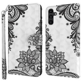 Samsung Galaxy A55 5G mustat kukat suojakotelo Samsung Galaxy A55 5G mustat kukat suojakotelo – monipuolinen suojakotelo korttitaskuilla