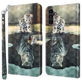 Samsung Galaxy A55 5G kissa suojakotelo Samsung Galaxy A55 5G kissa suojakotelo – monipuolinen suojakotelo korttitaskuilla