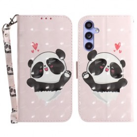 Samsung Galaxy A55 5G vaaleanpunainen panda suojakotelo Samsung Galaxy A55 5G vaaleanpunainen panda suojakotelo – monipuolinen suojakotelo korttitaskuilla