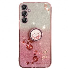 Samsung Galaxy A55 5G ruusukulta glitter kukka sormuspidike suojakuori Samsung Galaxy A55 5G ruusukulta glitter kukka sormuspidike suojakuori – istuu täydellisesti puhelimen muotoihin