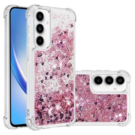 Samsung Galaxy A55 5G pinkki glitter hile suojakuori