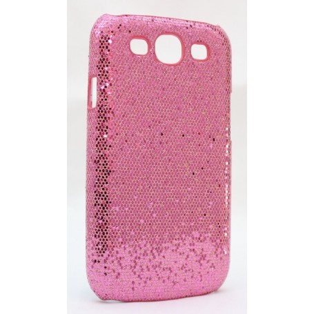 Galaxy S3 pinkin värinen glitter suojakuori.