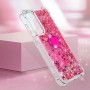 Samsung Galaxy A55 5G pinkki glitter hile sormuspidike suojakuori – istuu täydellisesti puhelimen muotoihin