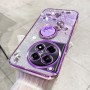 OnePlus 12R violetti glitter kukka sormuspidike suojakuori