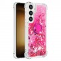 Samsung Galaxy S24 pinkki glitter hile sormuspidike suojakuori