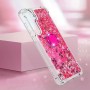 Samsung Galaxy S24 pinkki glitter hile sormuspidike suojakuori