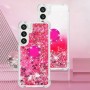 Samsung Galaxy S24 pinkki glitter hile sormuspidike suojakuori