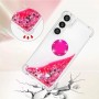 Samsung Galaxy S24 Plus / S25 Plus pinkki glitter hile sormuspidike suojakuori