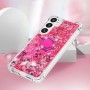 Samsung Galaxy S24 Plus / S25 Plus pinkki glitter hile sormuspidike suojakuori – huolella viimeistelty tuote lähikuvassa