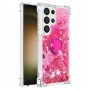 Samsung Galaxy S24 Ultra pinkki glitter hile sormuspidike suojakuori