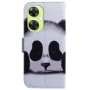 OnePlus Nord CE 3 Lite 5G valkoinen panda suojakotelo – lompakkomallinen avattava kannellinen suojakotelo
