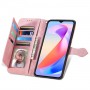 Honor X6A vaaleanpunainen suojakotelo vetoketjutaskulla