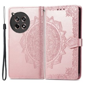 OnePlus 12R ruusukulta mandala suojakotelo – kotelon saa suljettua kätevällä magneettikiinnityksellä