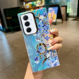 Samsung Galaxy A55 5G siniset kukat sormuspidike suojakuori Samsung Galaxy A55 5G siniset kukat sormuspidike suojakuori – minimalistinen mutta tehokas suoja