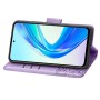 Honor X7b / Honor 90 Smart violetti perhonen suojakotelo – monipuolinen suojakotelo korttitaskuilla