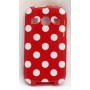 Galaxy Xcover 2 polka dot suojakuori punainen tausta valkoisia täpliä.