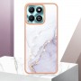 Honor X6b valkoinen marmori suojakuori – istuu täydellisesti puhelimen muotoihin