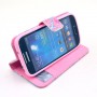 Galaxy S4 mini pinkki kukkakuvio puhelinlompakko
