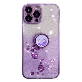 iPhone 16 Pro violetti glitter sormuspidike suojakuori iPhone 16 Pro violetti glitter sormuspidike suojakuori – minimalistinen mutta tehokas suoja