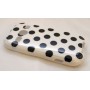 Galaxy Xcover 2 polka dot suojakuori valkoinen tausta mustia täpliä.