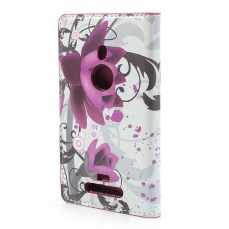Lumia 925 violetit kukat puhelinlompakko