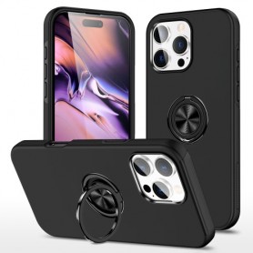 iPhone 16 Pro musta sormuspidike suojakuori iPhone 16 Pro musta sormuspidike suojakuori – joustvasta ja kestävästä muovista valmistettu suojakuori