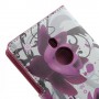 Lumia 925 violetit kukat puhelinlompakko