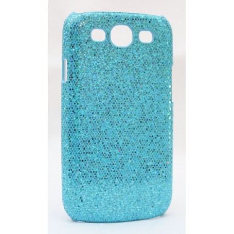 Galaxy S3 sinisen värinen glitter suojakuori.