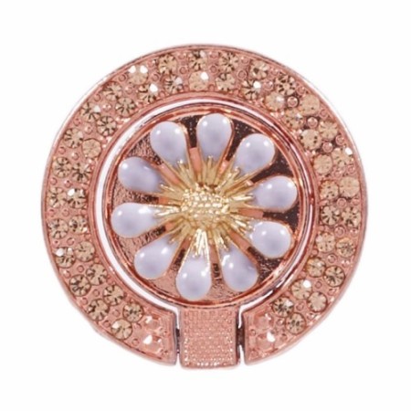 Ylhäältä – kukkakuvio keskellä.