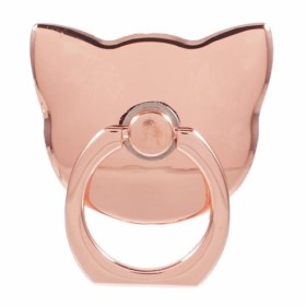 Ruusukultainen kissa-sormuspidike – kiiltävä pinta.