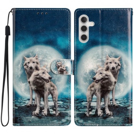 Samsung Galaxy A16 kannellinen susi suojakotelo – monipuolinen suojakotelo korttitaskuilla