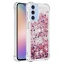 Samsung Galaxy A16 pinkki glitter hile suojakuori – huolella viimeistelty tuote lähikuvassa