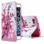 Huawei Honor 6 vaaleanpunaiset kukat puhelinlompakko