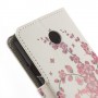 Huawei Ascend Y330 vaaleanpunaiset kukat puhelinlompakko